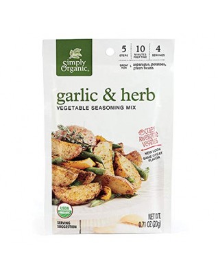 Simply Organic Vegetable Seasoning Mix Garlic & Herb (12 Pack)