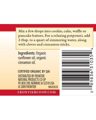 Frontier Herb Cinnamon Flavor A/F (1 Pack) Frontier Herb Cinnamon Flavor A/F (1 Pack)