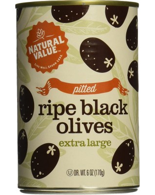 Natural Value Extra Lg Black Olives (24 Pack)