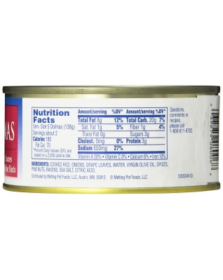 Peloponnese Stuffed Grape Leaves With Raisins & Pine Nuts, Dolmass (6 Pack)