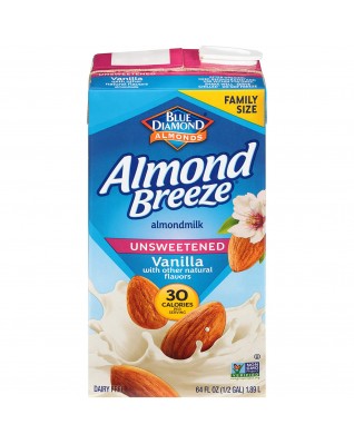 Blue Diamond Almond Breeze Unsweetened Vanilla (8 Pack)