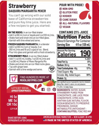 Master Of Mixes Strawberry Daq (6 Pack) Master Of Mixes Strawberry Daq (6 Pack)