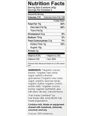 Alter Eco Dark Salted Burnt Caramel Organic Chocolate (12 Pack)