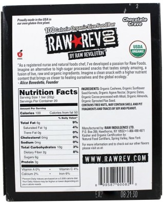 Raw Revolution Chocolate Crave Bar (20 Pack) Raw Revolution Chocolate Crave Bar (20 Pack)