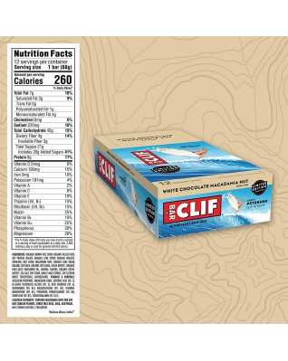Clif Bar Org White Choc Macadamia Clif Bar Bar (12 Pack) Clif Bar Org White Choc Macadamia Clif Bar Bar (12 Pack)