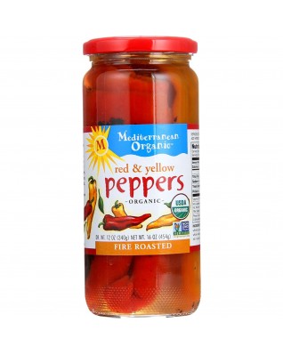 Mediterranean Organics Red Yellow Roasted Peppers (12 Pack)