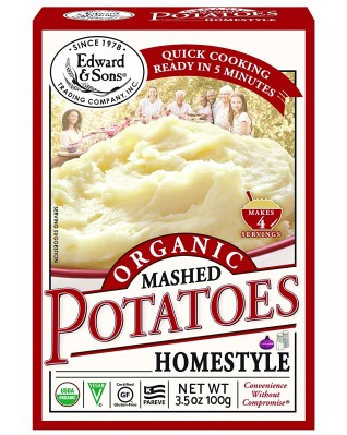 Edward & Sons Organic Mashed Potatoes Home Style, 3.5 Ounce Boxes (Pack of 6) Edward & Sons Organic Mashed Potatoes Home Style, 3.5 Ounce Boxes (Pack of 6)